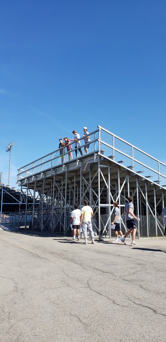 RotoliScience's tweet image. It's a beautiful day to determine a value for gravity...outside! :) Also wrapped up Freshman Check-in #1 and will end the night at Open House. (Be sure to check out the "Hiding in Plain Sight" event in the Nook.) What an awesome day!