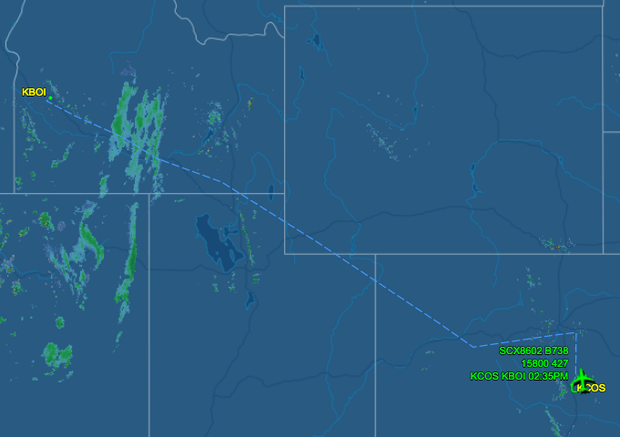 SportsAviation's tweet photo. .@AF_Football with first flight of season, up to Boise for #BoiseState tmmw
COS ➡️ BOI
SCX8602 | N821SY | B738
⏱️1:29
🛬2:35pm (🌤️ | 55º)
🏁755 Planned Miles
📡https://t.co/BDiduTaODX
📸 Peter Weiland | JetPhotos
#AirForce #Falcons #GoFalcons #GoAirForce #AFvsBSU #LetsFly https://t.co/wEC6F71QGN