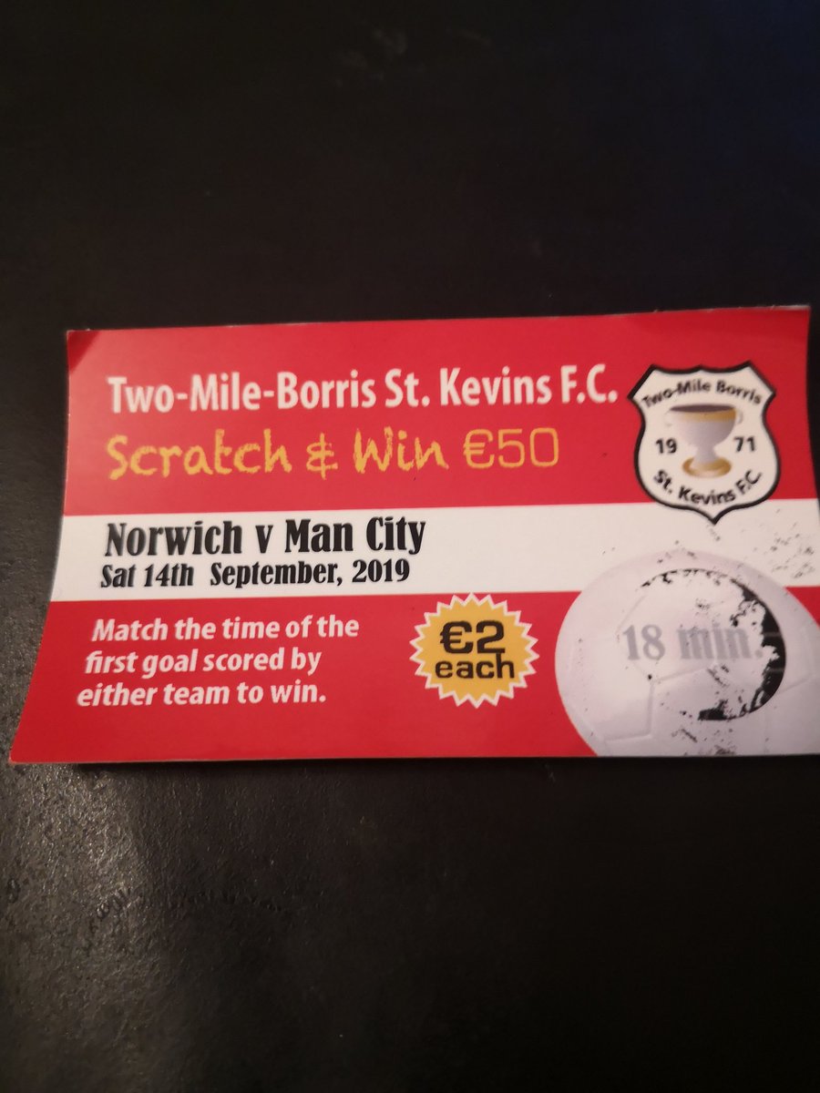 Last week's winning ticket purchased by Lisa McCarthy thanks everyone for your support
