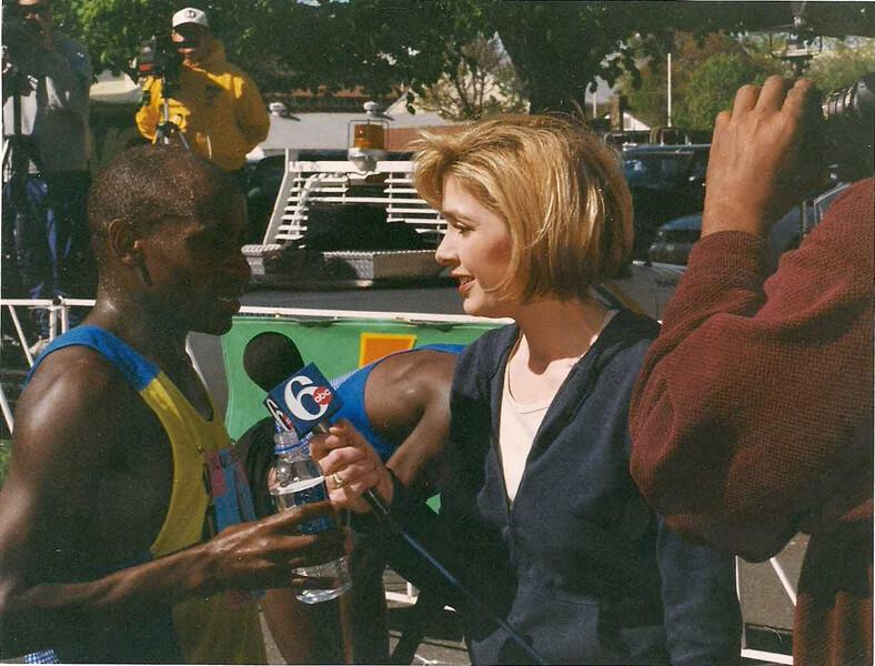 IBXRun10's tweet photo. #TBT to 1999 when @karenrogers6abc interviewed a runner at the #BCBSR finish line. https://t.co/2M9n0ot6Yp