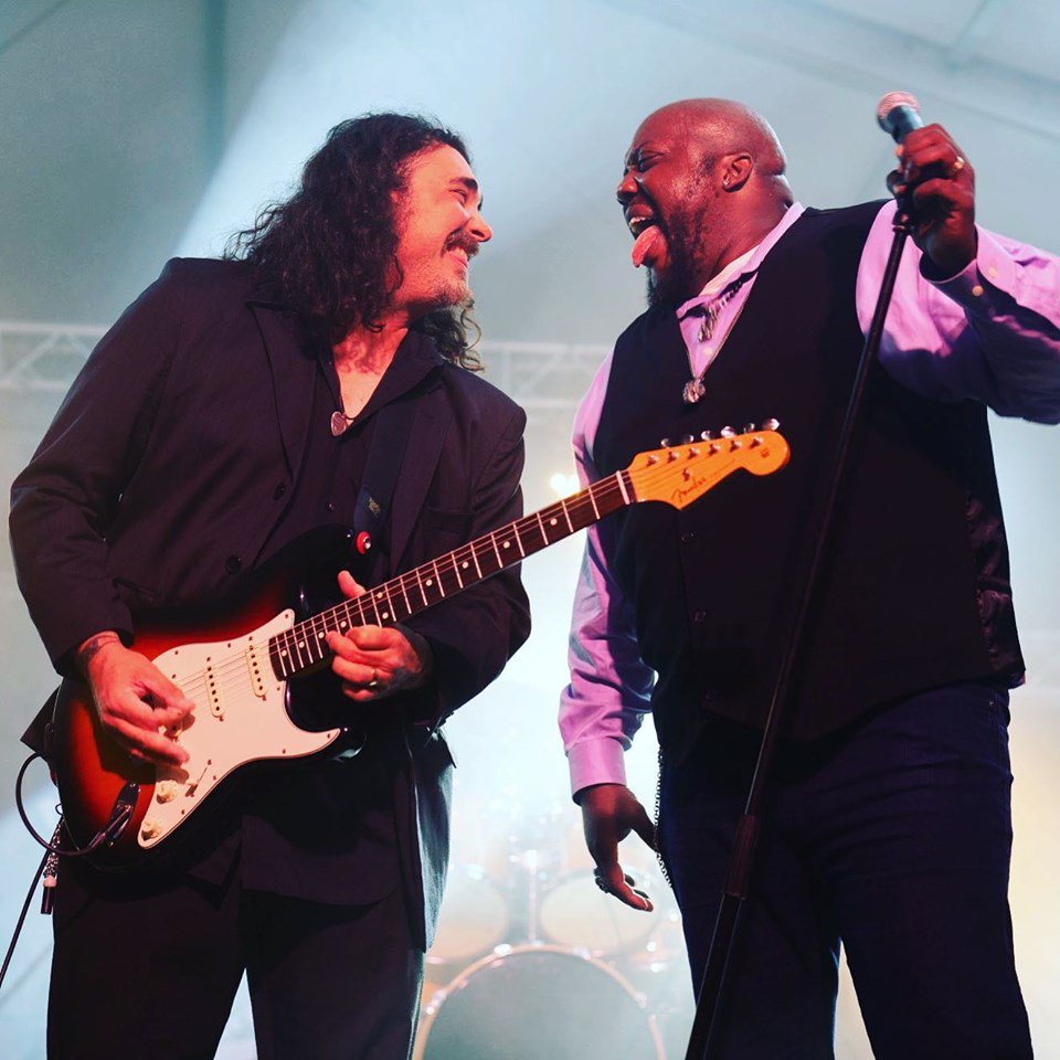 SugarayRayford's tweet photo. .@AlastairGreene and I! Come see us at the @KJAZZ881 Blues Bash tomorrow night in #LA!

Then off to the @DentonBlues Fest on Saturday - see you out there!! https://t.co/foMAKWpTe6