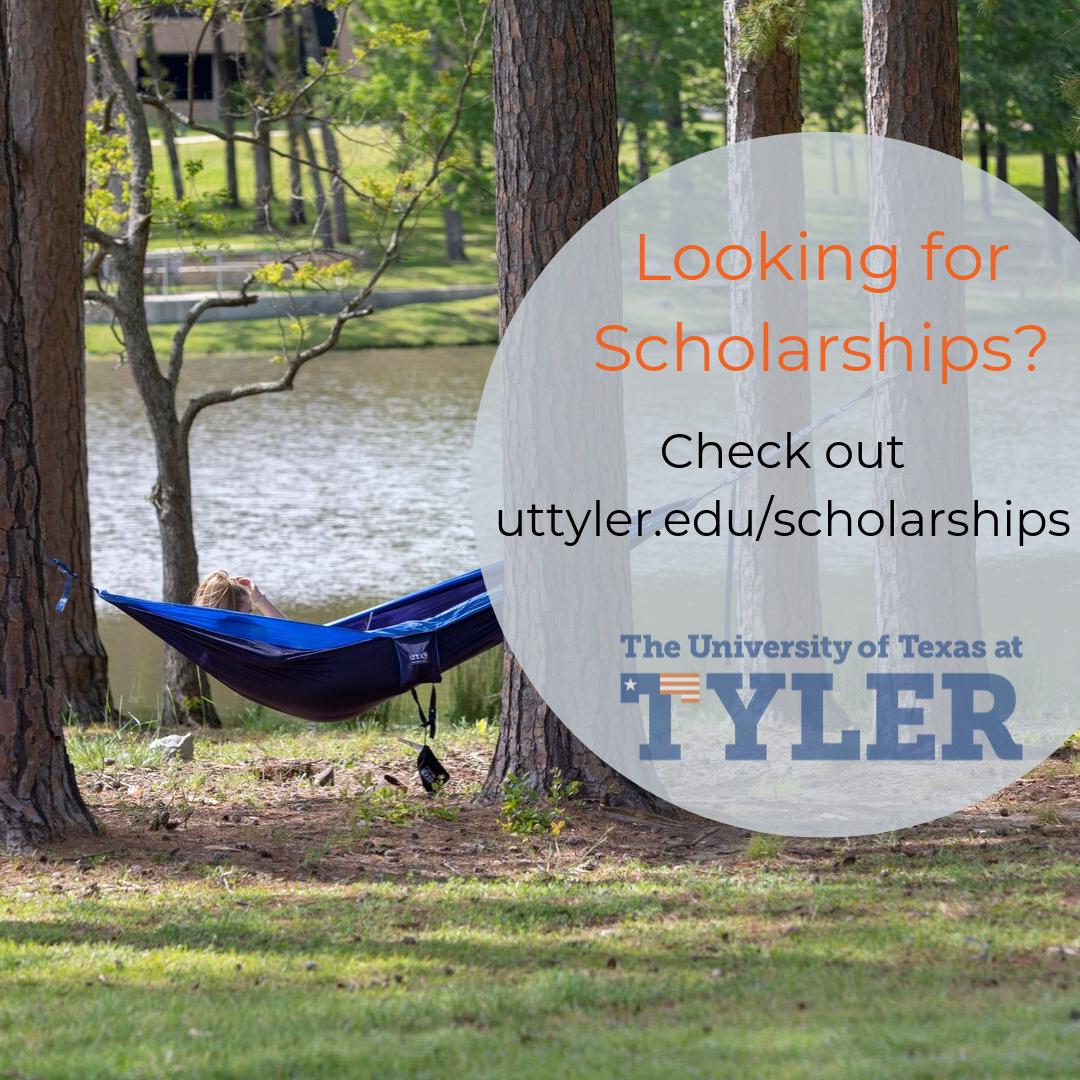 ApplyUTT's tweet photo. Check out all of the scholarships that UT Tyler has to offer! #exploreuttyler #uttyler #utt20 #utt21 #utt22 #utt23 #utt24 https://t.co/WqSFpWK4p8