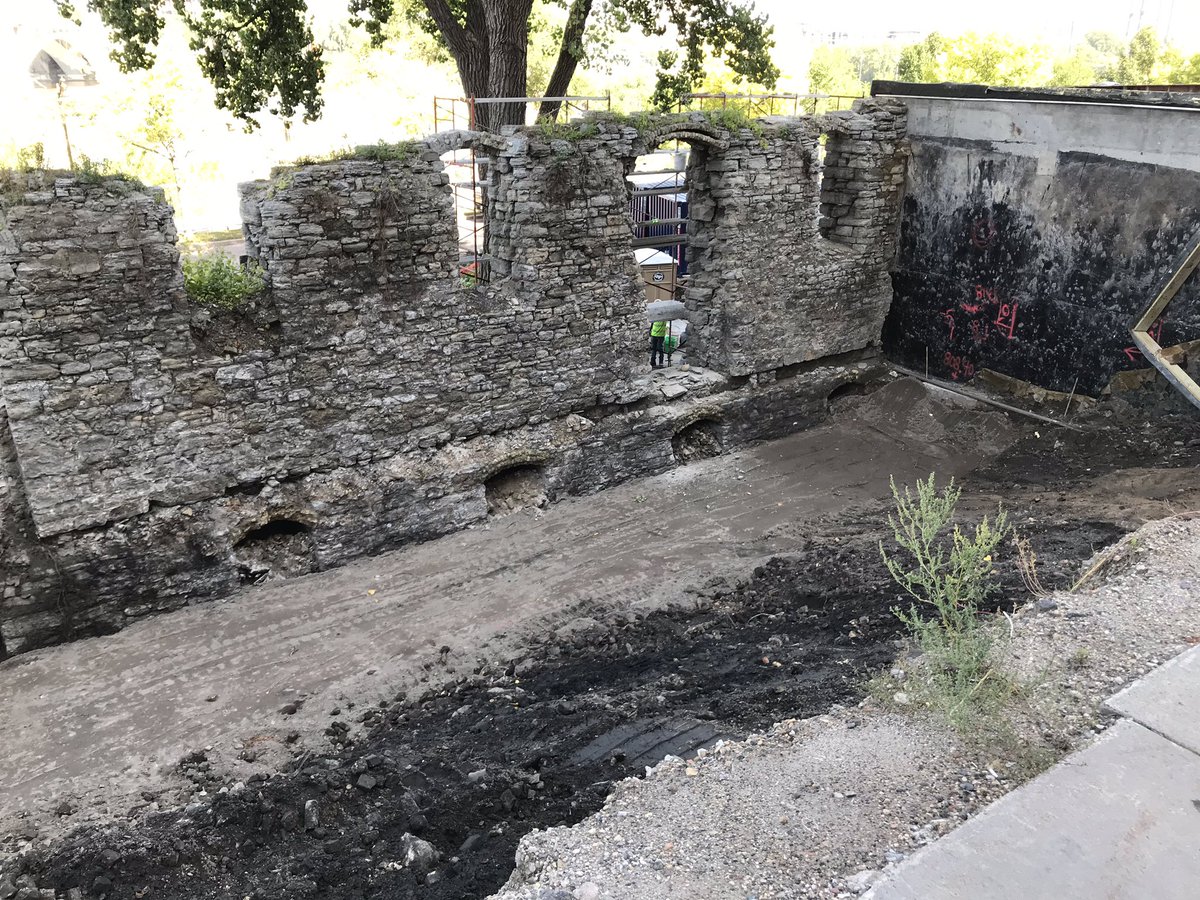 fantailmedia's tweet photo. The long gone visionary Reiko Weston saw the value in this location decades before the rest of #Minneapolis. Now the location is being excavated, stabilized and converted back to use, after the city took it from her heirs. She built on top of long forgotten #MillRuins. https://t.co/aX5atFBdjh