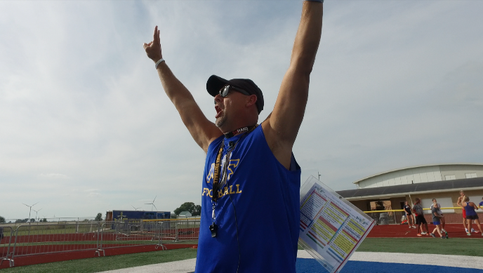 Channel1450com's tweet photo. If you've spent any amount of time around Maroa Forsyth coach @JoshJostes, you know he's as loud as it gets. Safe to say we had to turn the decibels down a few for this one. Take a walk through Trojan practice ahead of their showdown with Williamsville https://t.co/TnYHklWzvR https://t.co/zW7mA8MZKc