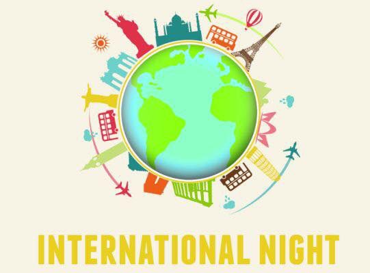 Come join us for International Night tonight at 5:30