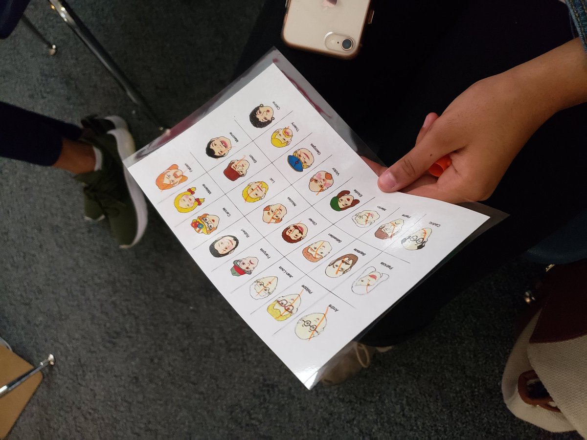 bonjourwalters's tweet image. French 1 students are practicing describing people by playing Guess Who! @Cen10titans @FISD_WL #titanslearn