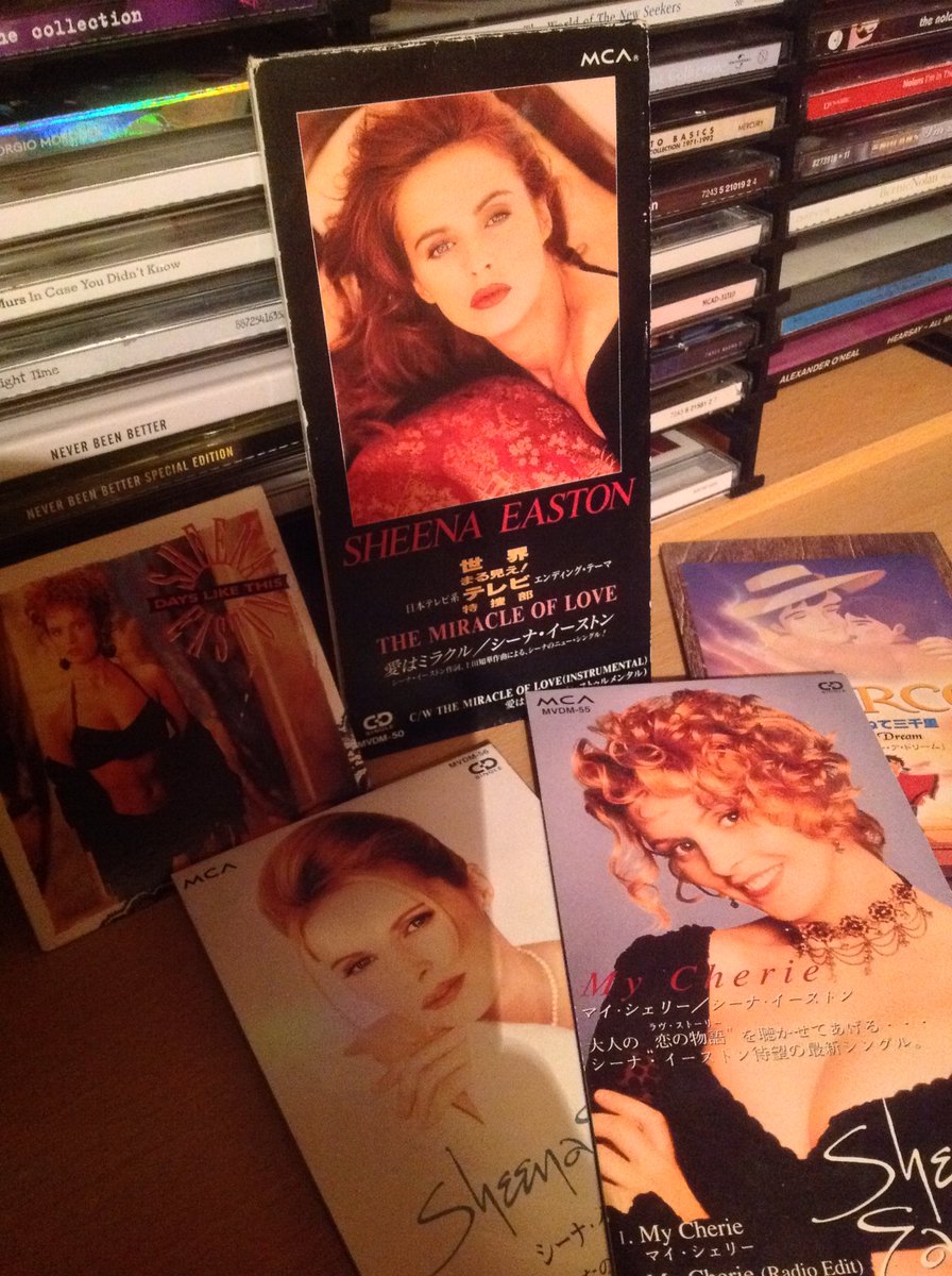 dearianfawn's tweet photo. Sometimes I wonder am I the only person in the #UK with #Japanese #SheenaEaston snap pack #CD singles and will I be able to use them as currency #post #Brexit? #CarryADream #MyCherie #FlowerInTheRain #TheMiracleOfLove #DaysLikeThis https://t.co/VmtjDSvEmM