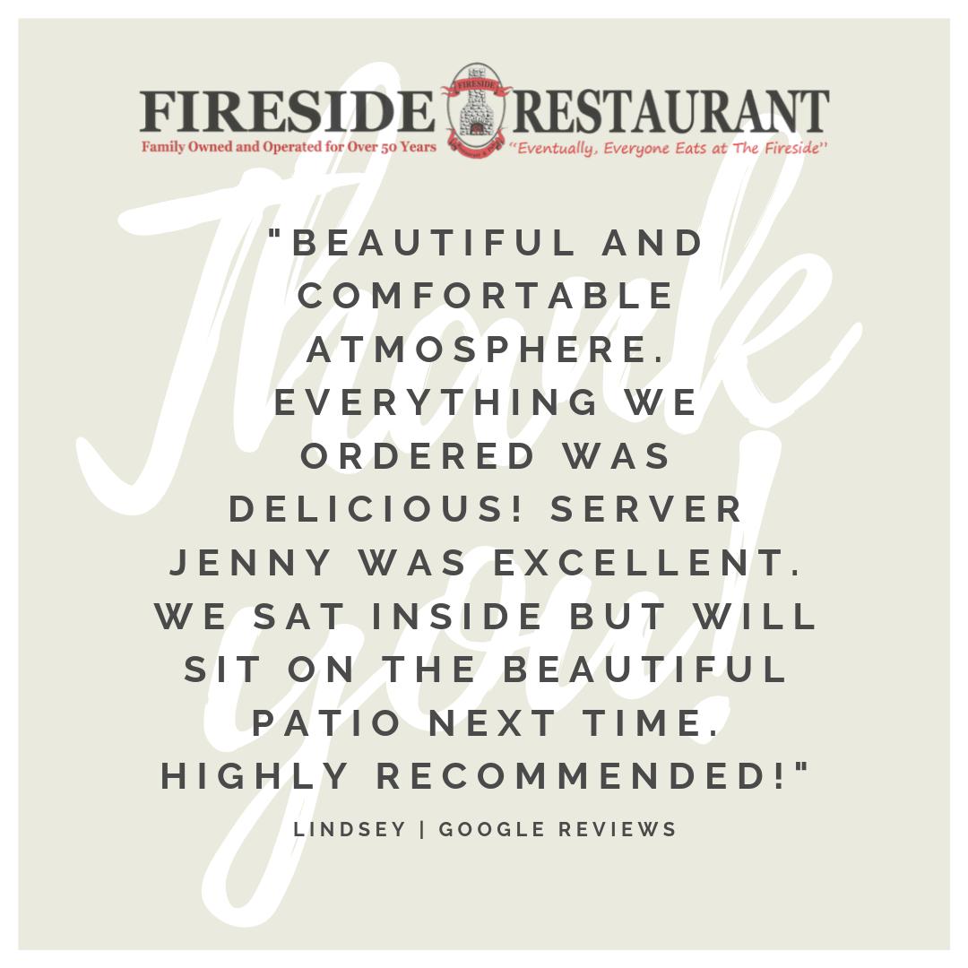 FiresideMethuen's tweet photo. We absolutely love to hear feedback from our customers! Thank you for the awesome review Lindsey, see you next time! https://t.co/eMfRFK5W5T