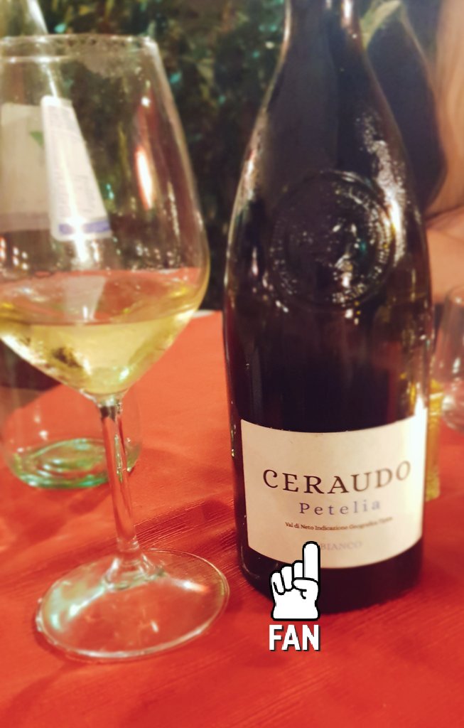 A fun dinner with <a href="/KellyMitchell/">Kelly Mitchell #TheWineSiren</a> in Tropea, #Calabria the other night
⬇️
was accompanied by the white organic wine - Petelia - from <a href="/CeraudoW/">Ceraudo WineResort</a> 
🥂🥂
Greco + Chardonnay + #Mantonico

Complex, mineral, herby touch, floral &amp; fruity notes

A taste of Calabria in a glass
