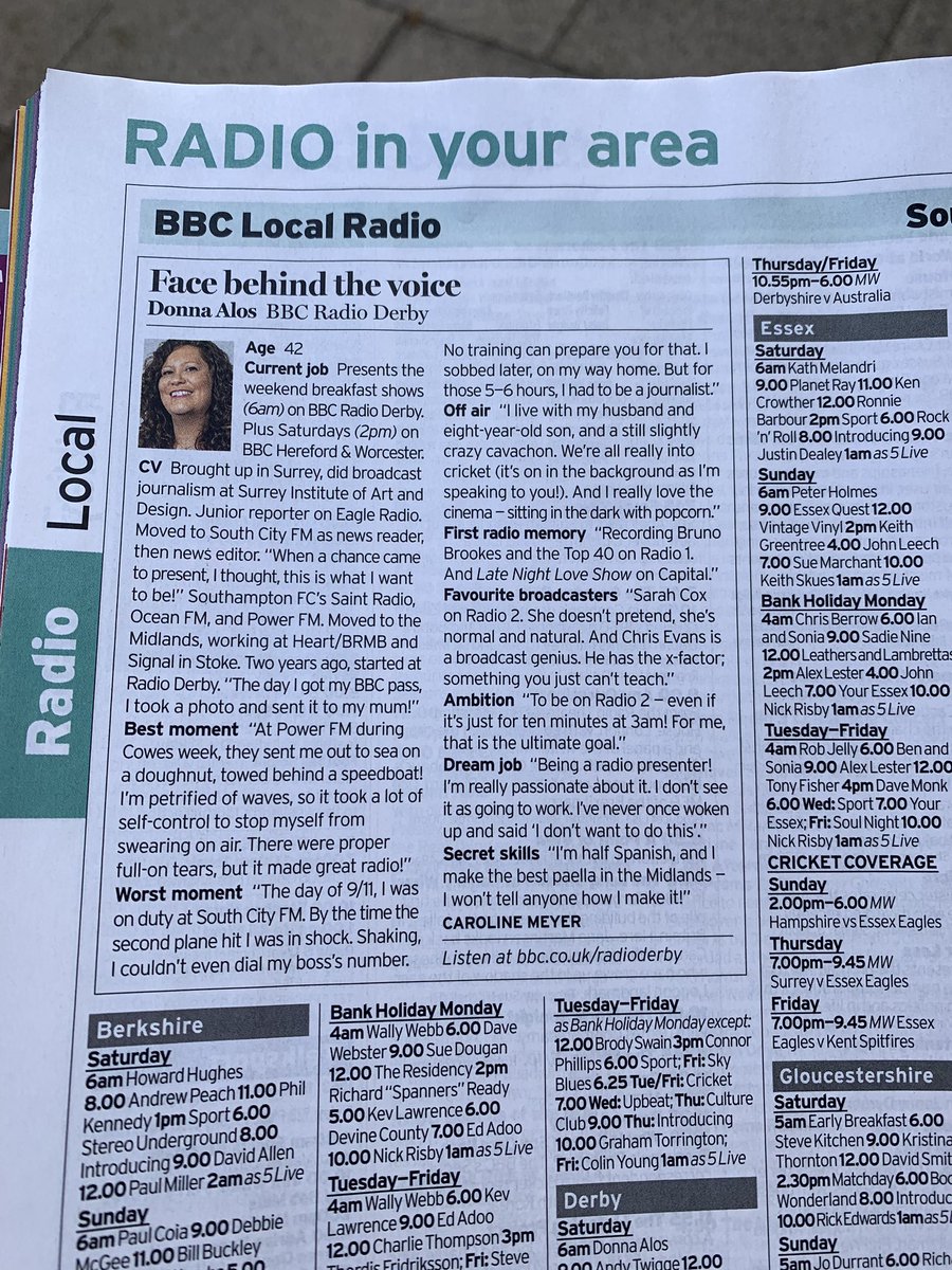 DonnaAlosRadio's tweet photo. my tiny little piece in the @RadioTimes made me so proud. And I got the opportunity to name check my fave presenter @sarajcox 😀 @BBCRadio2 https://t.co/x3tP4PRRLf