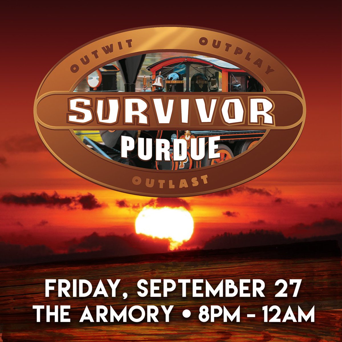 PSUBEVENTS's tweet photo. Survivor a night dedicated to competition, strength, and wit! Friday Sept 27th, from 8pm to midnight! Archery tag, Tug of War, Obstacle Courses, and Puzzles to challenge your mind. Along with free food and crafts, this evening is enough to grant you immunity for the next week! https://t.co/t271XofwUc