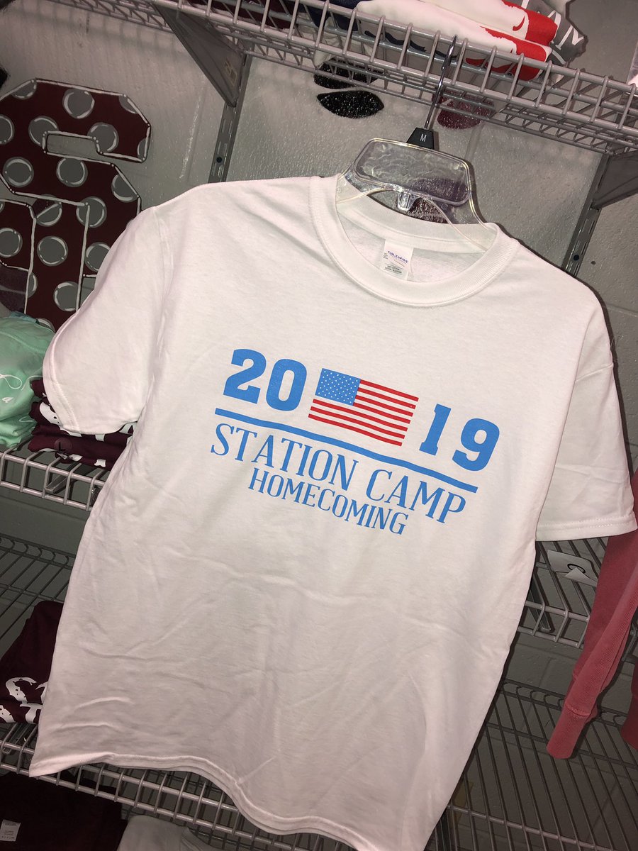 StampedeShop's tweet photo. The Stop Shop will start selling homecoming shirts tomorrow! Come get your shirts for the tribe USA theme!!!! Shirts are only $15 🤩 We only have 75 so make sure to grab one before they’re gone! https://t.co/e4I1vpZght