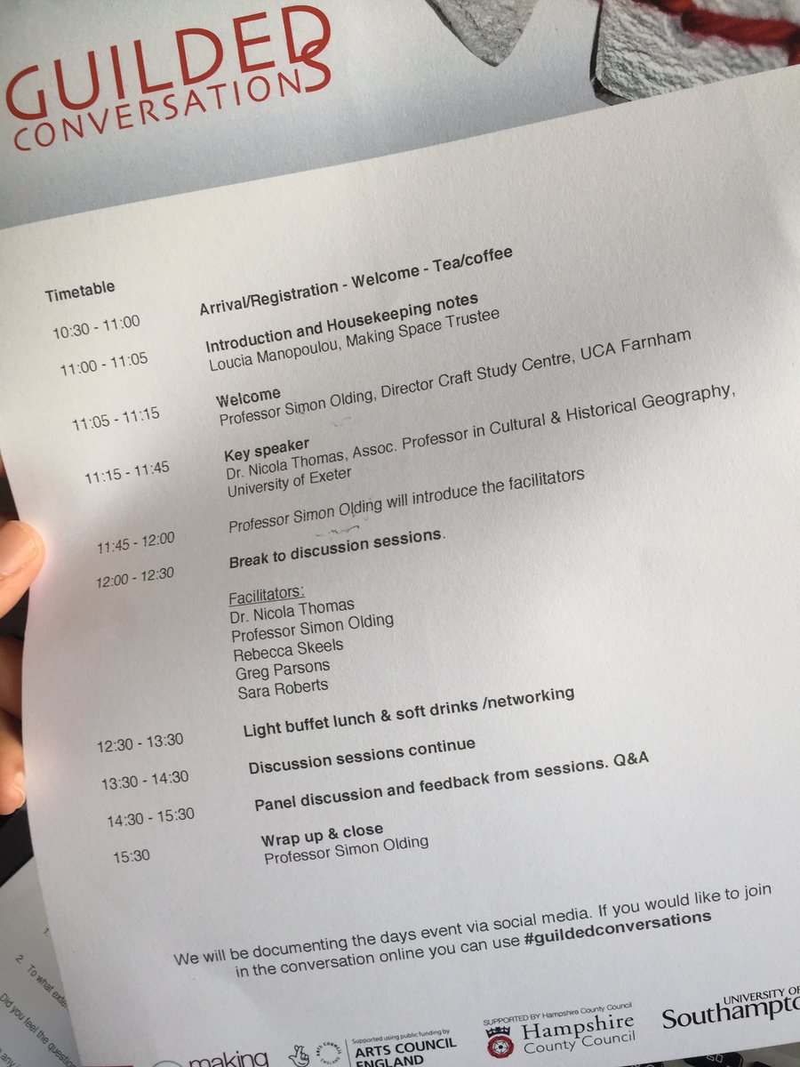 RebeccaSkeels's tweet photo. What a great day. Thank you to @MakingSpace_Org and their team. And the wonderful people I met and spoke to today. Great ideas for helping support future makers. #GuildedConversations https://t.co/JXJUianhNj