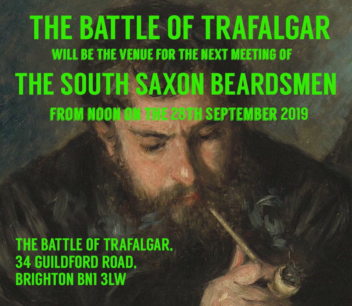 SSBeards's tweet image. It’s The Battle of Trafalgar for the next meeting of The South Saxon Beardsmen starting from around noon on Saturday the 28th September 2019. It’s a social gathering for Beardsmen, their families and friends so all welcome!