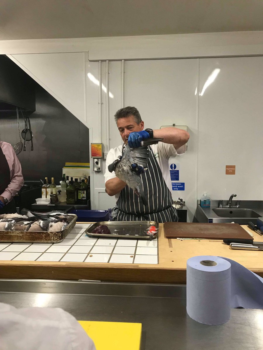 butlersderby's tweet photo. Fantastic eve at our Wood Pigeon Cookery Workshop ‘from feather to Fork’ #game #cooking #wildchef #derbyshire https://t.co/hGv1DndkE5