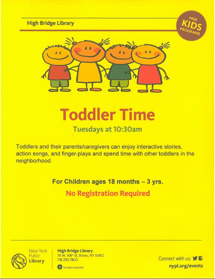 JoinJoyner's tweet photo. Check out these awesome community events for children ! #bronxchildrensmuseum #highbridgelibrary @BxChildMuseum @HighBridgeLib https://t.co/TyMbxweXOI