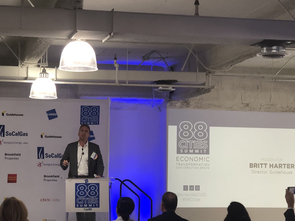 kritinc's tweet photo. “Good jobs are the political currency for our cities”, our @Britt_Harter @guidehouse_us leading the next session @LAEDC #88cities https://t.co/Cekfovsfk5