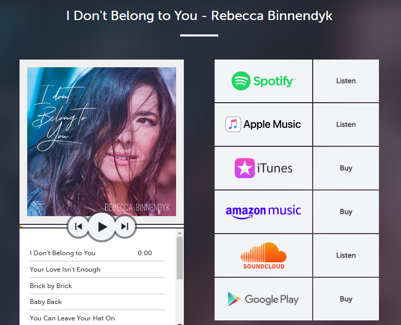 rebeccabinn's tweet photo. Have you listened to my brand new album? "I Don't Belong To You" is now available on all major streaming platforms! Visit https://t.co/h6dkFPX6Ch to hear it on your preferred outlet. 

#IDontBelongToYou https://t.co/1kjY8AF691