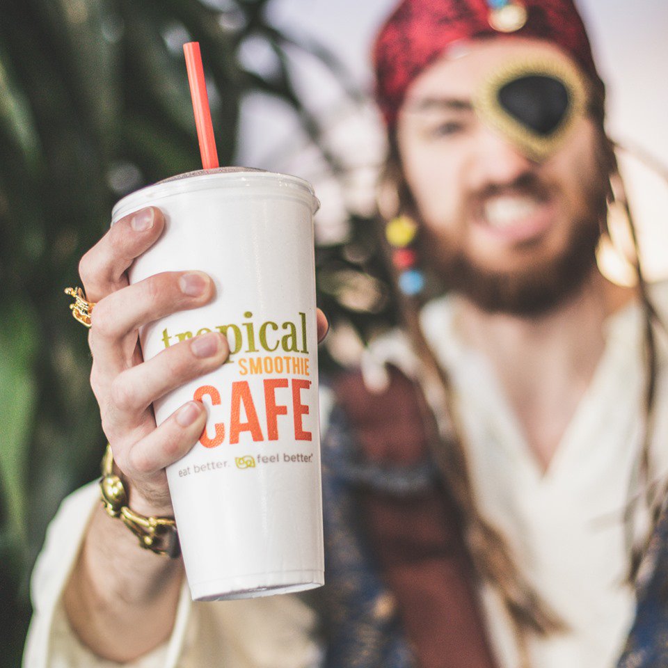 TSCdayton's tweet photo. Aye, a smoothie? Now that’s a loot worth scourin’ the seven seas for. #NationalTalkLikeAPirateDay https://t.co/XwRlKhP44g