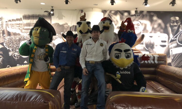 .<a href="/TalonDCU/">Talon</a> and friends went bull riding for charity this afternoon with <a href="/PBR/">PBR</a>. How do you think he did?