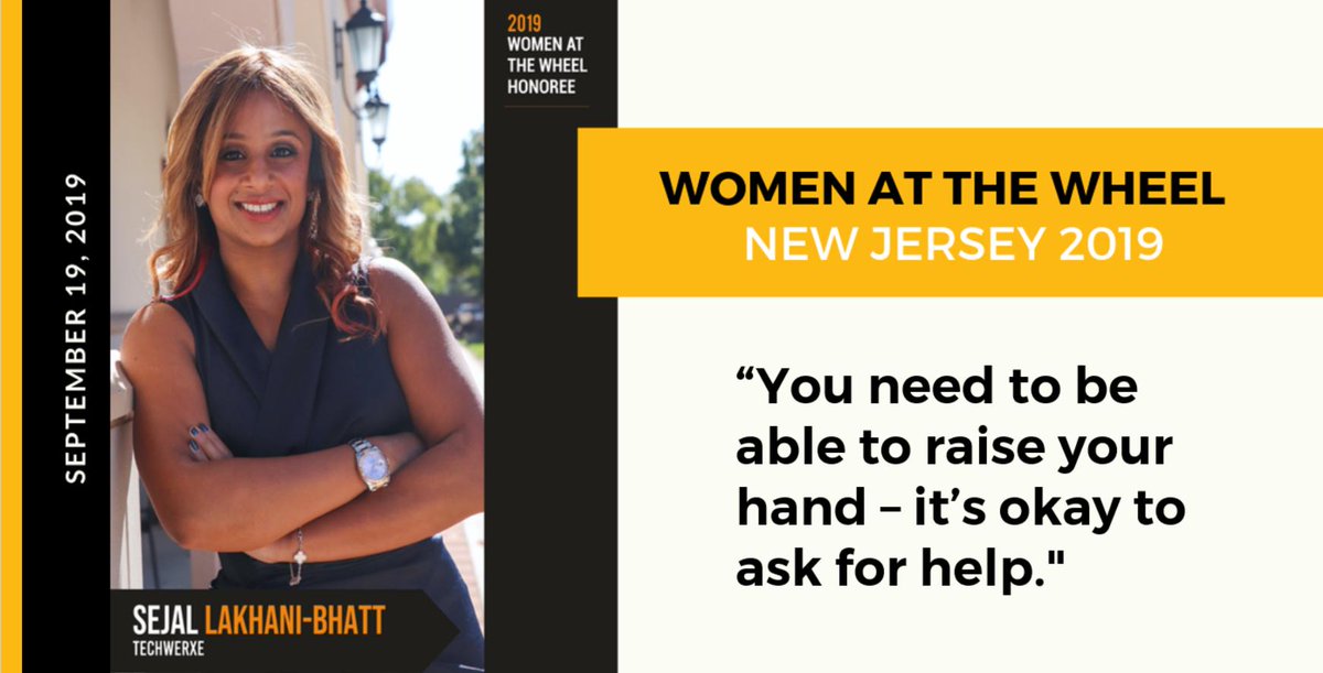 citrincooperman's tweet photo. "You need to be able to raise your hand - it's OK to ask for help," said @techwerxe CEO, Sejal Lakhani-Bhatt, at the 2019 Women at the Wheel breakfast, as she discussed moving forward from tragedy and putting trust in your team to handle obstacles. #WATWheel https://t.co/wJFwEFgDRF