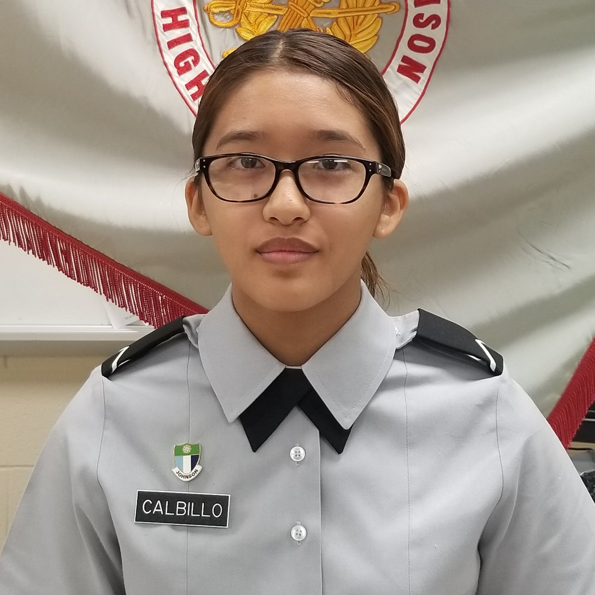 Johnson H.S JROTC September Cadet of the Month Ava Calbillo.