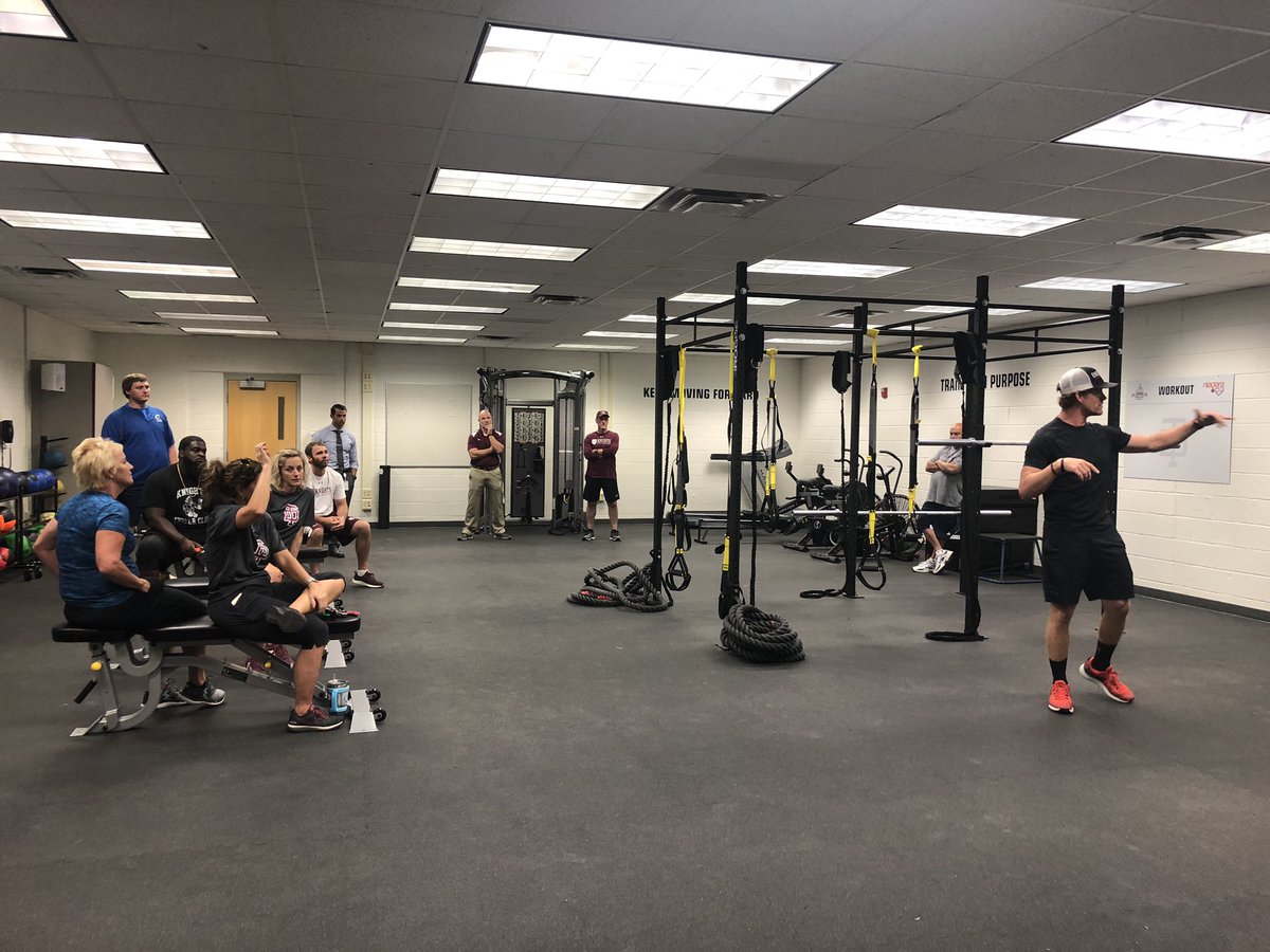 The amazing new training room <a href="/GoTDKnights/">Thomas Dale HS</a>.