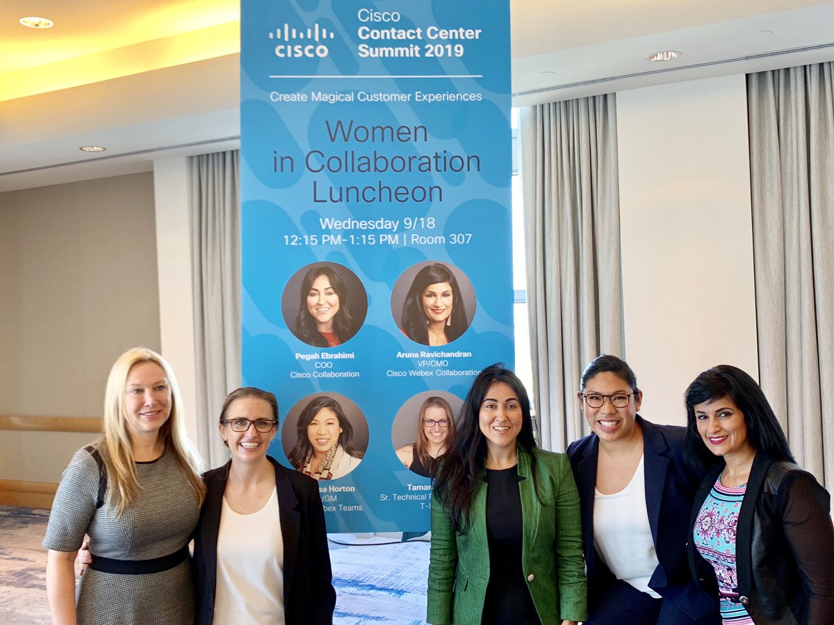aruna13's tweet photo. Want to convey my huge thanks to all of the women in @CiscoCollab at #CCSummit2019 who were in the women’s leadership panel - @lorrissa_horton @_PegahEbrahimi @cheriecall, Tamara fm @TMobile ! You all were #webexceptional! Thank you !! https://t.co/MKmIRFqTDt