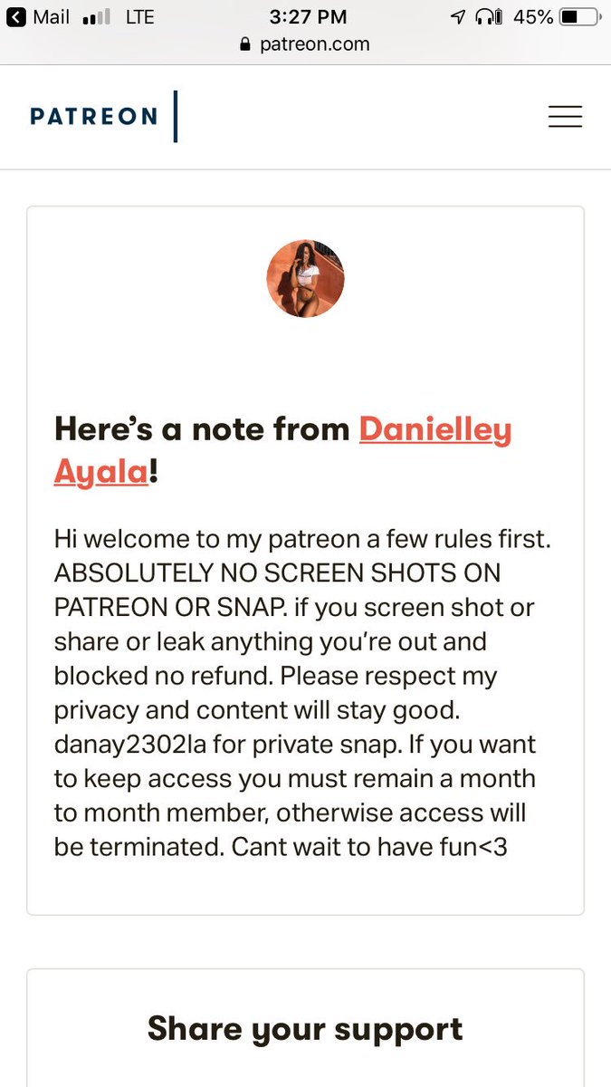 Ayala patreon danielley Meet Danielley