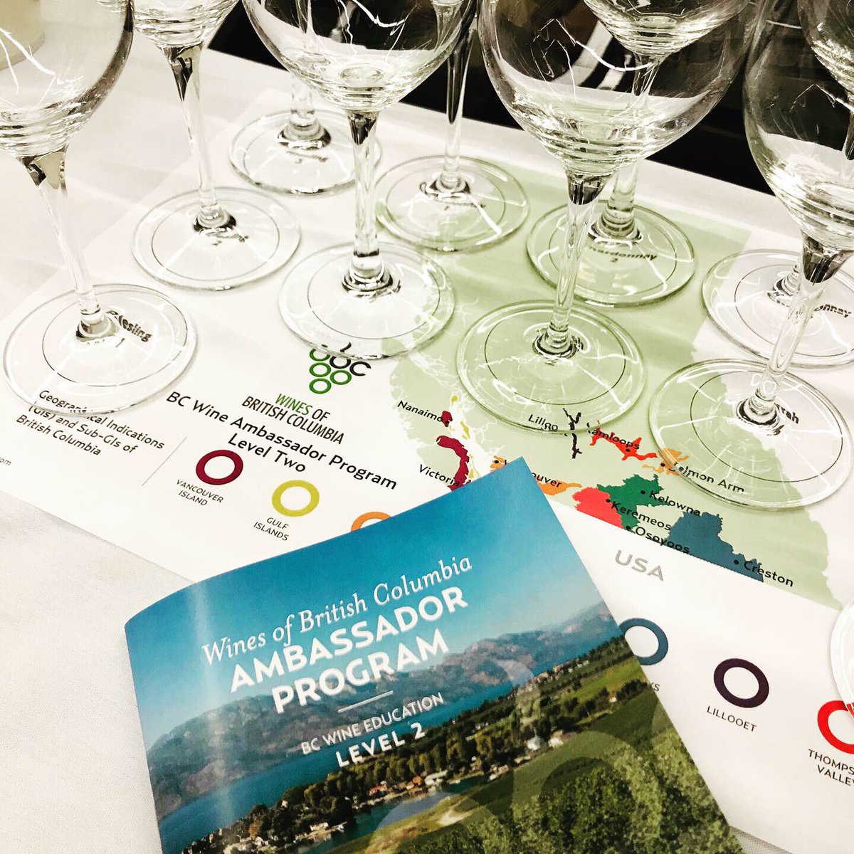 WineGrowersBC's tweet photo. Mike Lee @MJLwine Sommelier @Quails_Gate and WSET instructor is leading the Ambassador 2 Program today at #Colour19 #YVR today! Study up on top varietal wines, wine styles & what makes #BCwine world-class & unique. #BCVQA https://t.co/e1XlTUlUdH