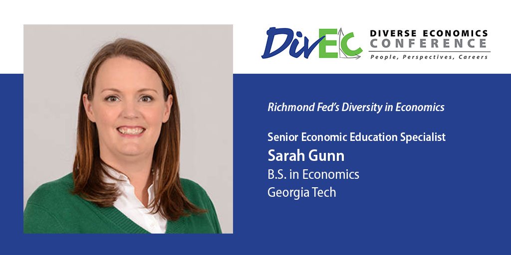 RichmondFed's tweet photo. Sarah Gunn from @FedEconEd shares how she uses her @GeorgiaTech econ degree.
"I use the content of my #economics degree every day, but because of my particular job, I also remember the wonderful economics teachers I had & the way they brought economics to life for me." #DivEc19 https://t.co/rf95uiGRf6