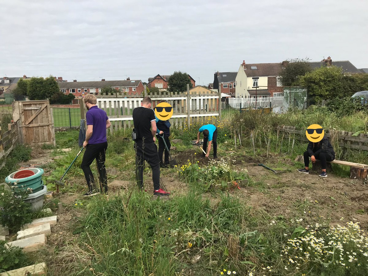 KirkBalkAA's tweet photo. The allotment had seen better days after the 6 weeks holidays but the Darton AA students have worked hard to get it back to its old self #wellbeing #togetherness #nolimts 🌱 https://t.co/Mb82drxJmK