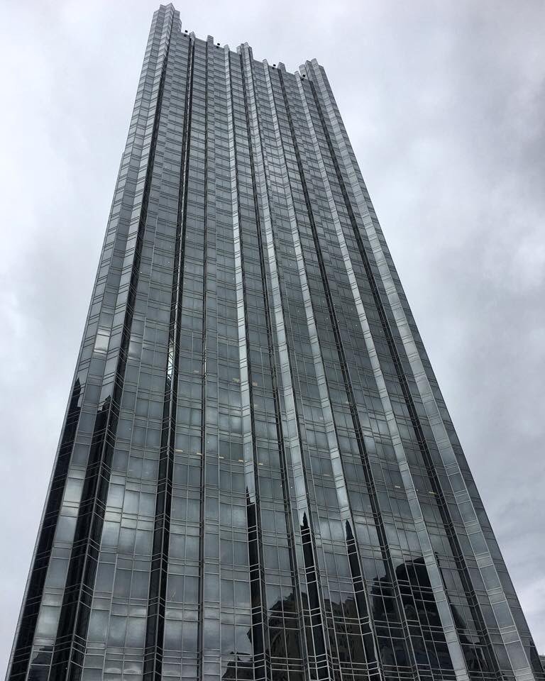 Also in Pittsburgh, one of the best skyscrapers from the period anywhere is Johnson Burgee’s sublime chrome-neo-gothic PPG Place, 1981-84