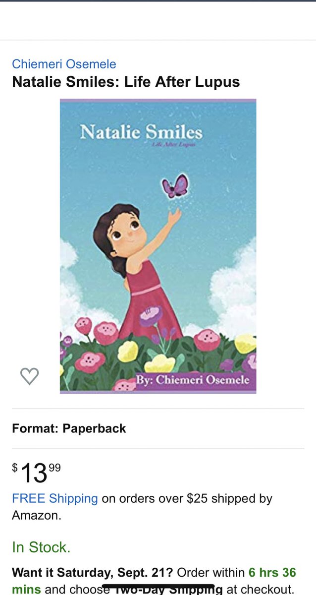 CheriCollins777's tweet photo. My book is out! Children’s #book that helps raise awareness for #Lupus get the book here: Natalie Smiles on #Amazon 
https://t.co/nnAZ5A6IOP https://t.co/QFBnix79oL