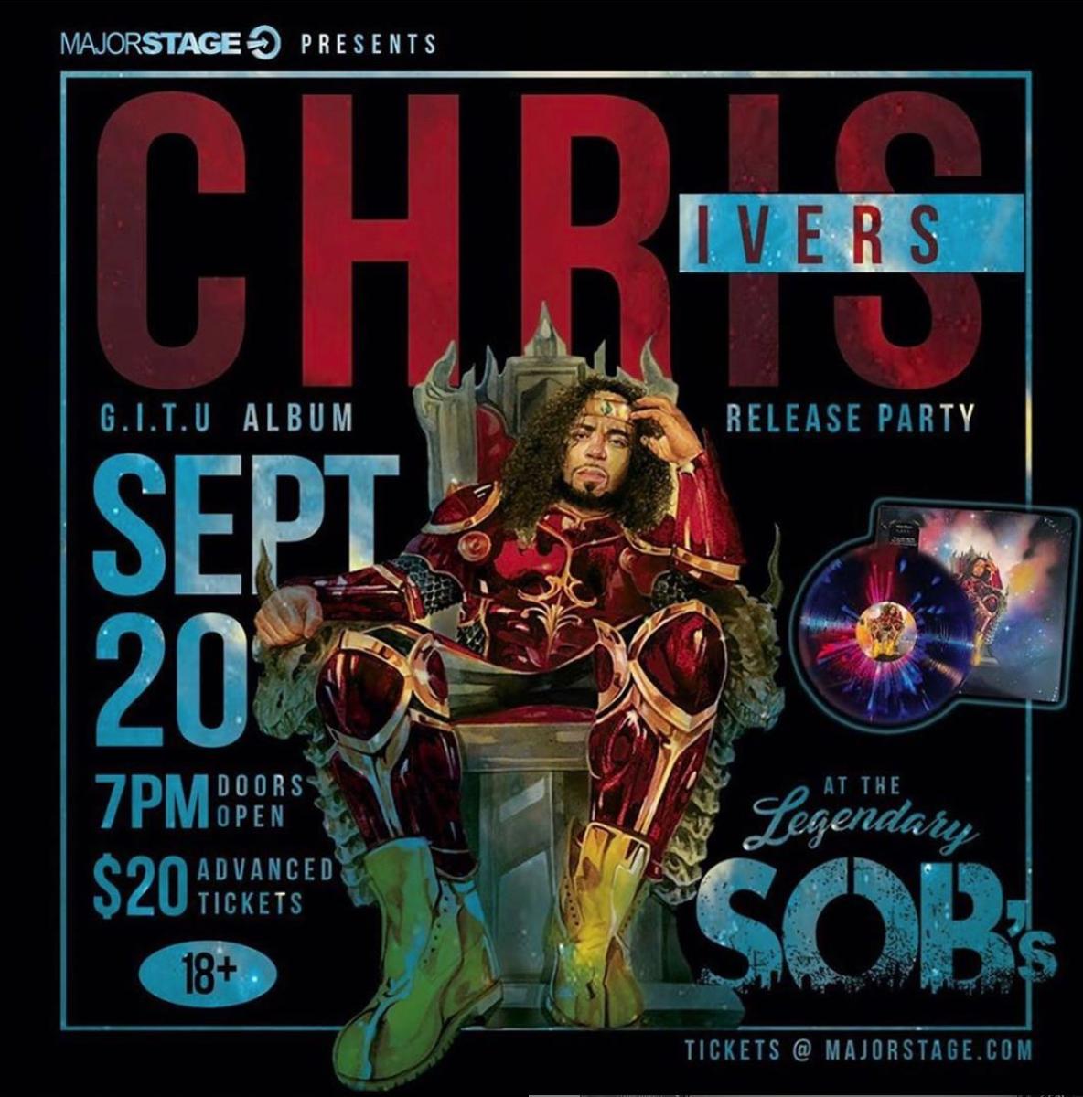 Tomorrow at @SOBs hit the @OnlyChrisRivers G.I.T.U. release party