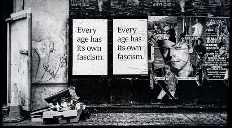 ‘Every age Has Its Own Fascism’ <a href="/jeremydeller/">jeremy deller</a> #primolevi 1974