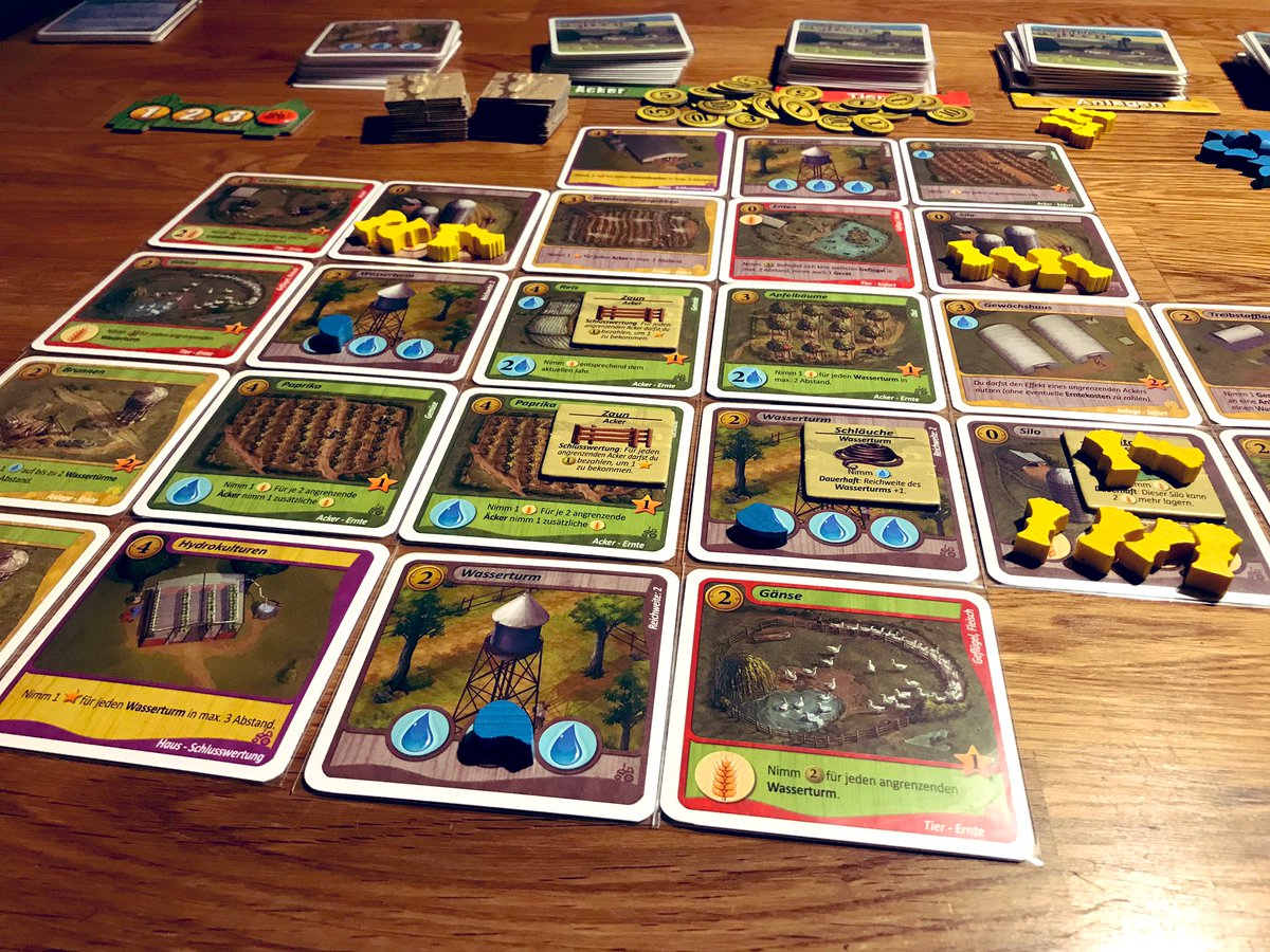 BoardGameGreek's tweet image. #FieldsofGreen Mein Bauernhof steht nur viel wirft der nicht ab. Gerade mal 40 Pkt. Hier ist noch reichlich Luft nach oben #Brettspiel #Boardgame