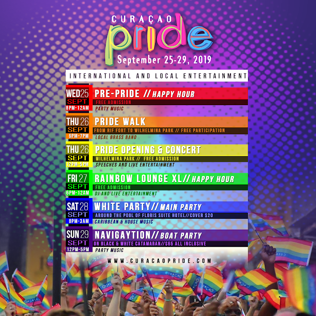OrgulloLGBT's tweet photo. #SabiasQue Curaçao alberga una variedad de eventos LGBT, clubes nocturnos especiales y festivales, como el Curaçao Pride 2019 @curacaopride  , un evento que celebra en este año su séptima versión del 25 al 29 de septiembre https://t.co/HCGFjOPVPE https://t.co/2wYewVWqA5