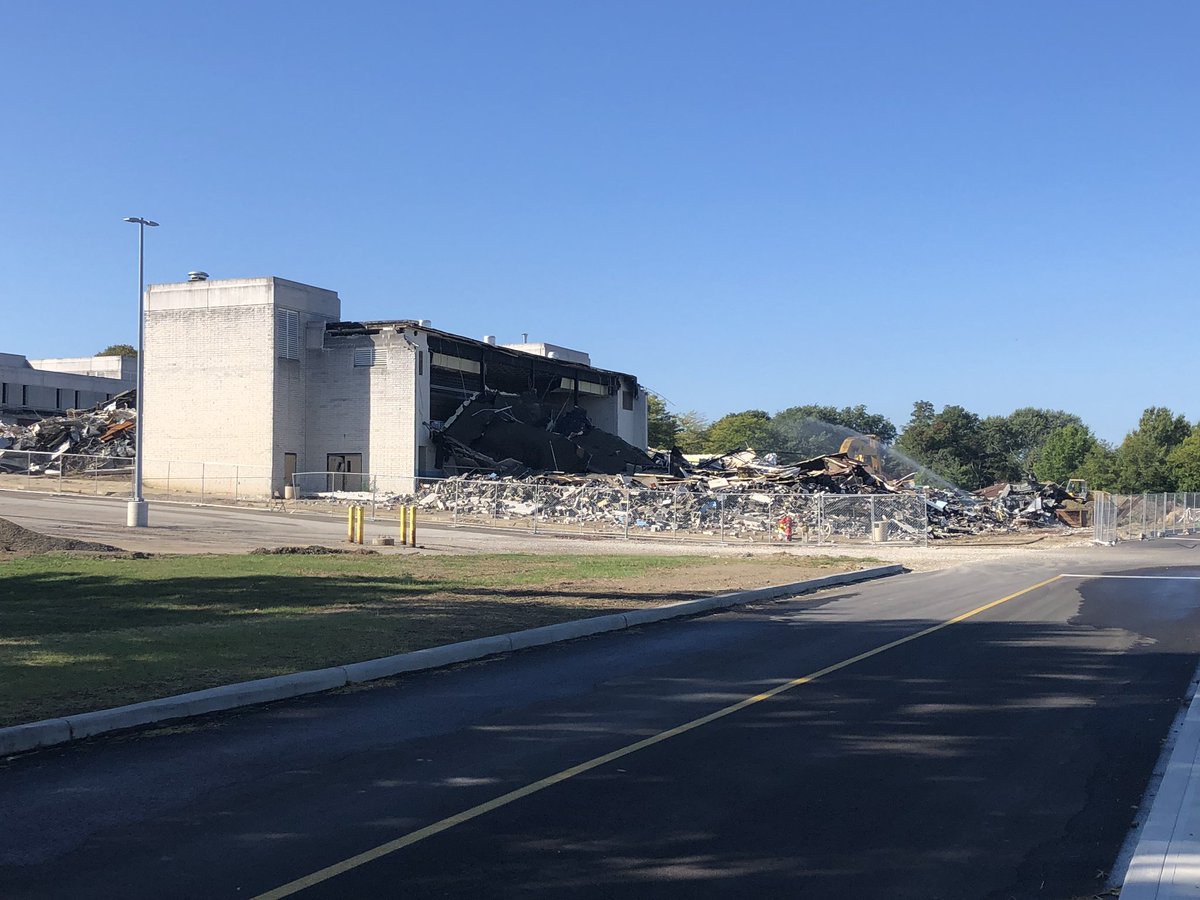 As we have been in the new WMS for multiple weeks already, the old WMS officially begins to come down. This a day of mixed emotions for many in the community. Lots of memories in the old building, but we also look forward to making new ones in the new WMS. Go WARIORS!!!