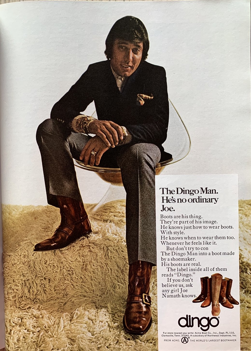 70s Fashion on X He s a dingo guy joenamath dingo boots https t RqwZhdIFAS X