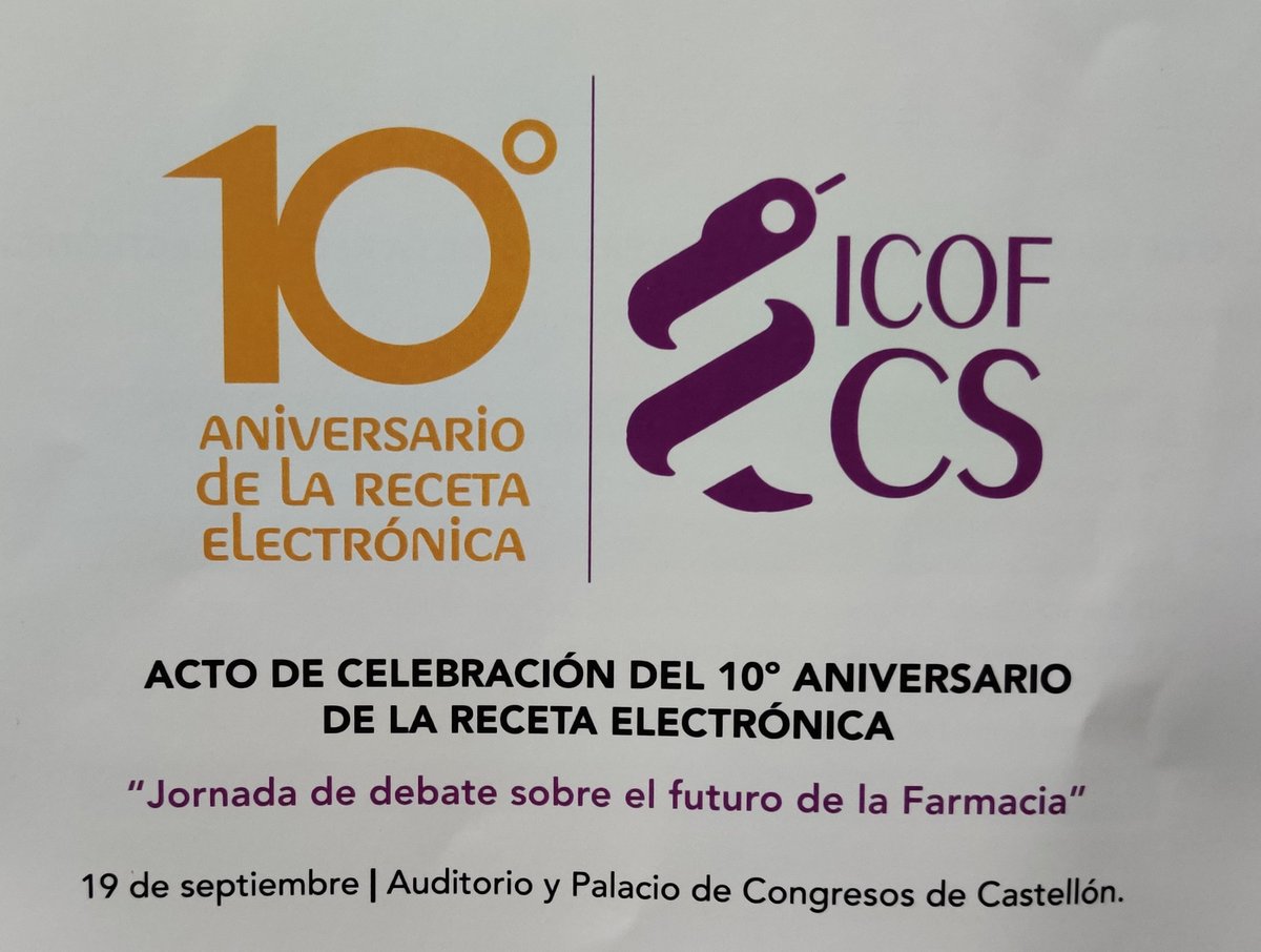 FarmaciaHGUCS's tweet photo. El Servicio de Farmacia del HGUCS junto con @icofcastellon en la celebración del 10° aniversario de la receta electrónica. @GVAdepsalutcs  @GVAsanitat https://t.co/tzZ32FDnIR
