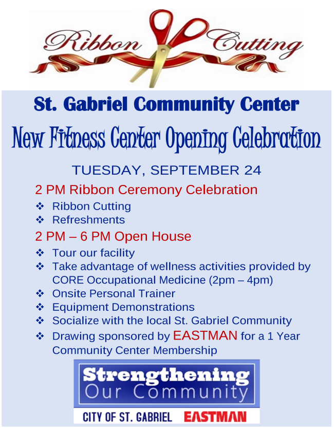 Ibervillecoc's tweet photo. Member2Member Communication: St. Gabriel Community Center New Fitness Center Grand Opening https://t.co/TZxZUJbXOP https://t.co/VE8tWvjJhO