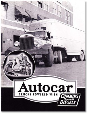 AutocarTruck's tweet photo. Some things just naturally go together -- like Autocar Trucks and @Cummins Diesel engines. This brochure dates to the late 1940s, but the first Cummins-powered Autocar was built in the mid-1930s, even before the #AutocarDC. Yo, that's 80+ years ago. #ThrowbackThursday #TBT https://t.co/EgyKfnQrKS