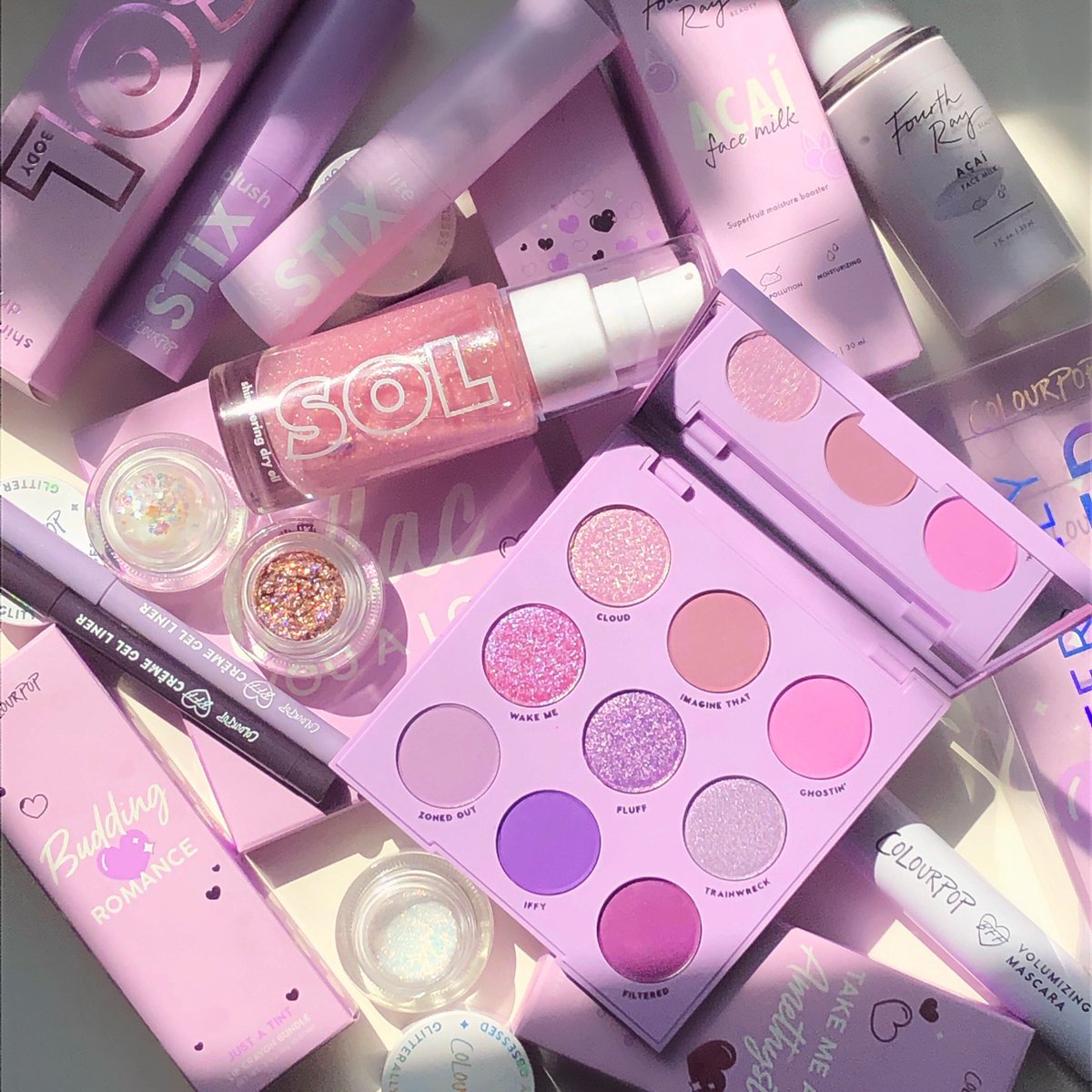 #GIVEAWAY  
It’s a family reunion with our sister brands ColourPop &amp; Fourth Ray Beauty! Enter for a chance to win the complete Lilac Collection + $100 gift card for Colourpop!   

📸makeup.just.forfun
TO ENTER:
💜LIKE &amp; RT
💜FOLLOW <a href="/ColourPopCo/">ColourPop Cosmetics</a>, <a href="/FourthRayBeauty/">FourthRayBeauty</a> &amp; <a href="/SolBodyCo/">Sol Body</a>