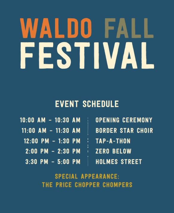 Want to find out when an act will be on the stage at the Waldo Fall Festival this Saturday? Check out the line-up! #fallinlovewithwaldo