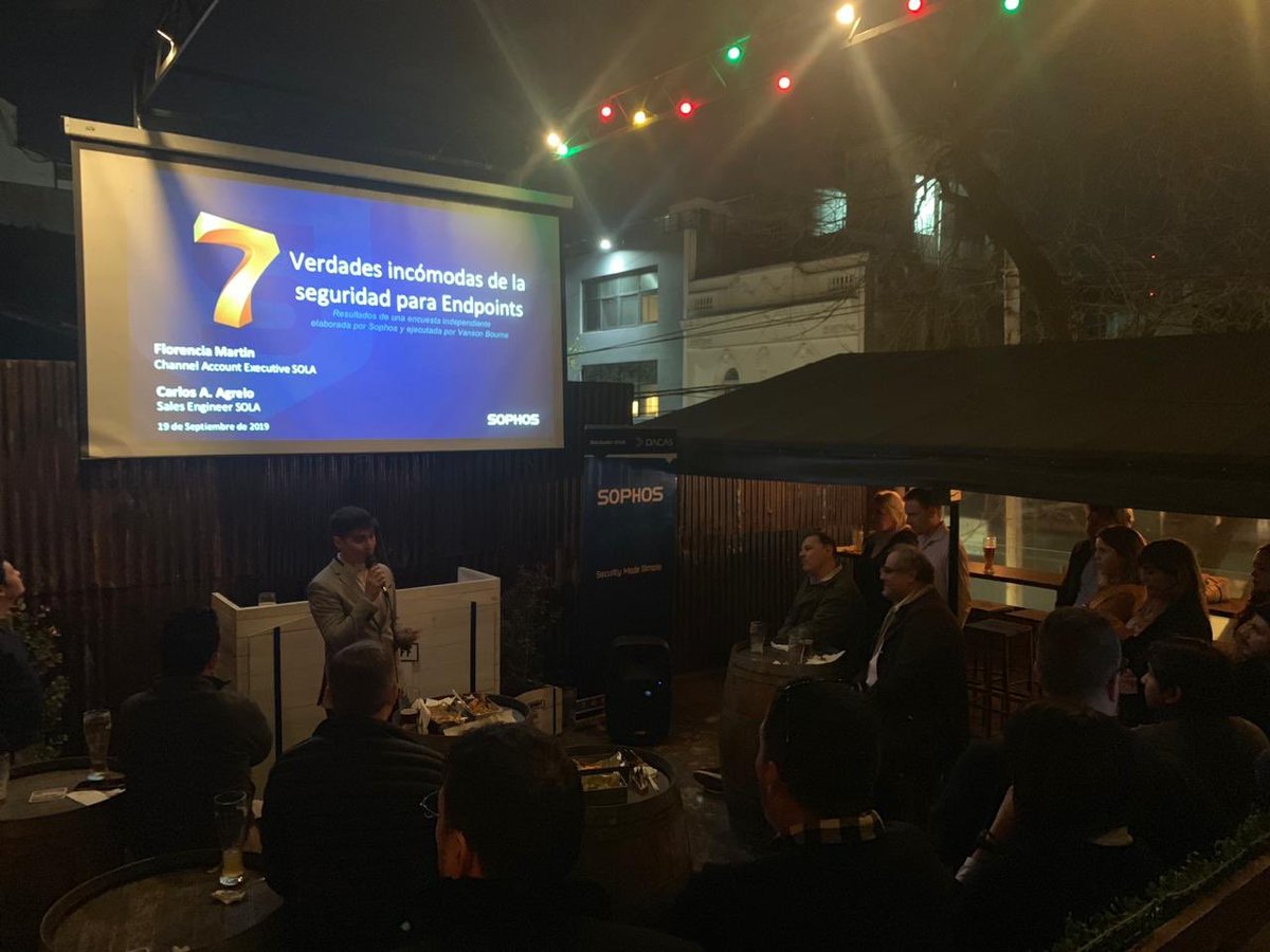 SophosLatAm's tweet image. Excelente evento con clientes de NextVision en Argentina! #evolve @flowerpowerdx @CLAUVIZCARRA @marialemajo #securityasaservice #cloudadoption #innovation