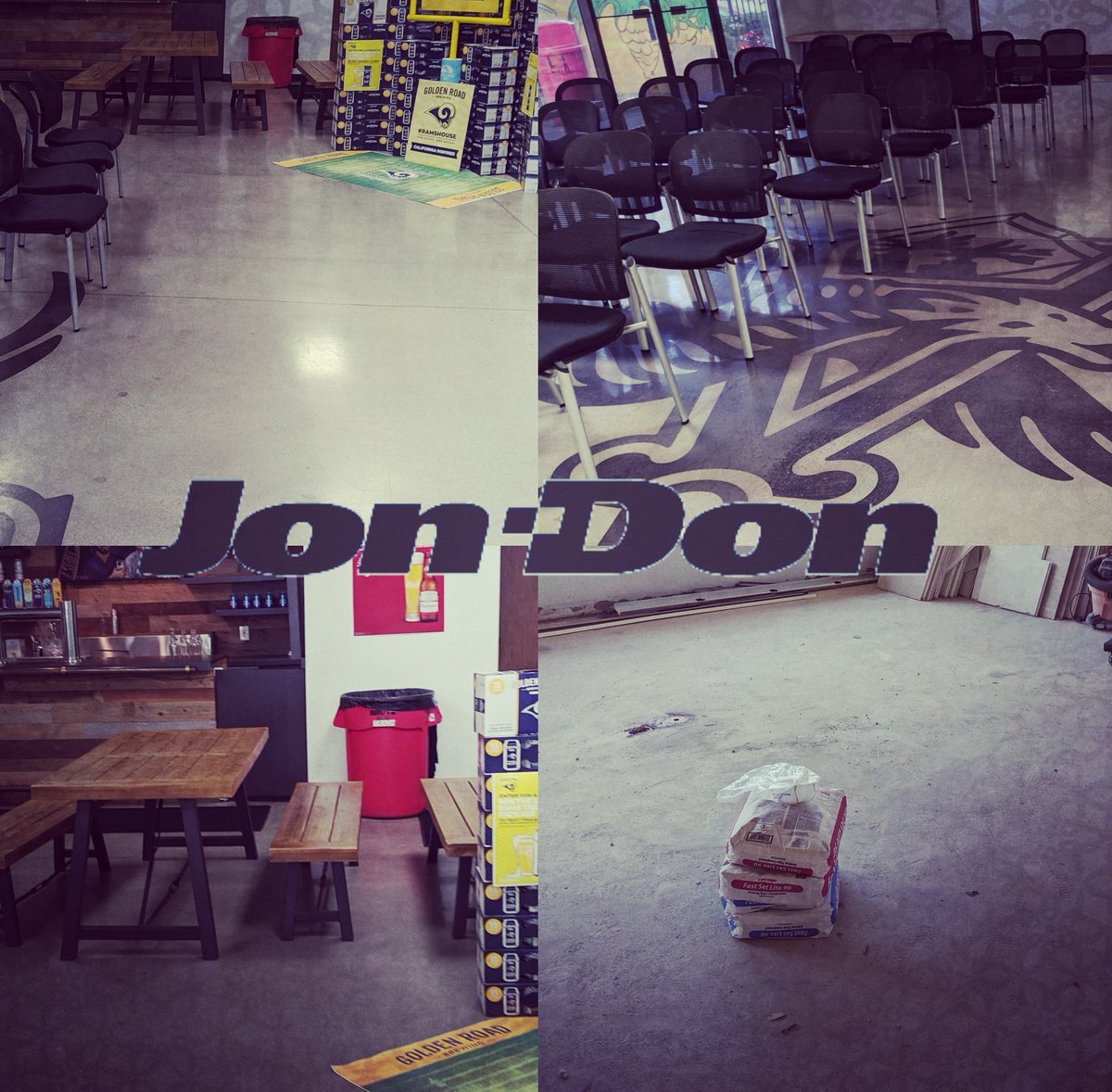 Upcoming polish project.  Demo, overlays, polished concrete. @JonDonConcrete  #trupc #polishedconcrete