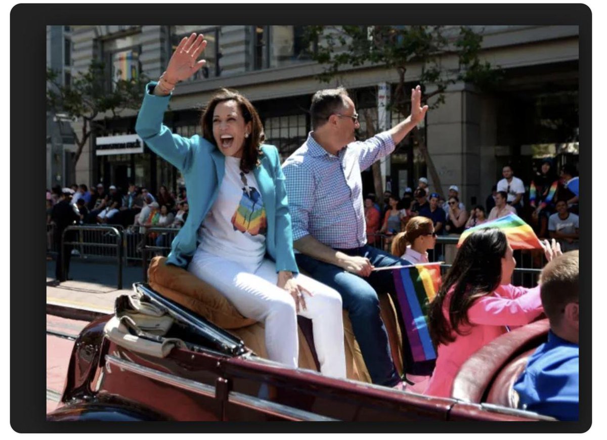 Kamala and Doug at pride.