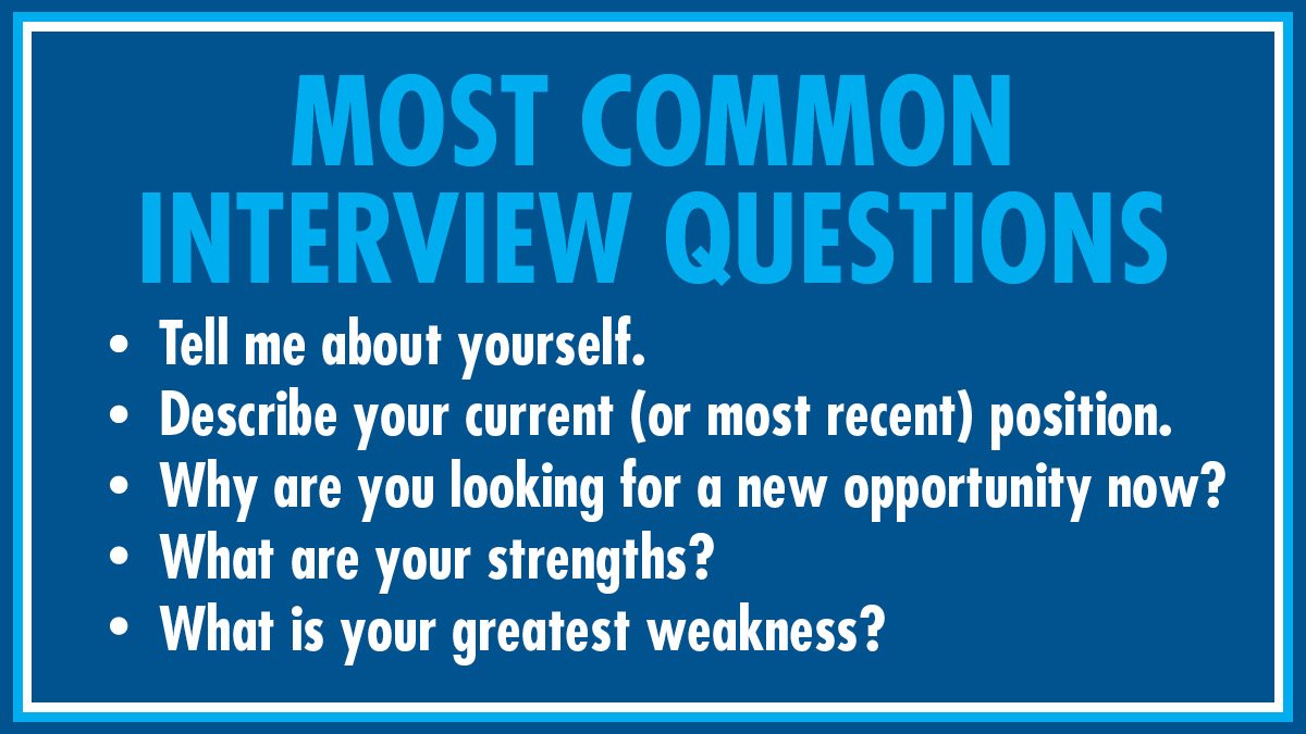 SkillsUSA's tweet photo. Preparing before an interview to get that internship, apprenticeship or job can take some of the stress out of the process. Here are some of the most commonly asked interview questions. How would you answer these? #employabilityskills https://t.co/qlqwTVEM59