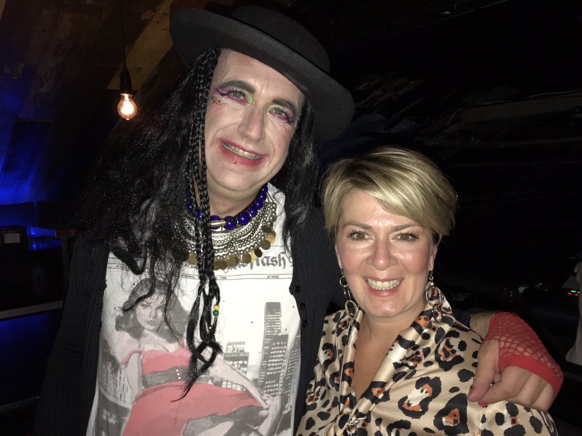 steveblears's tweet image. Here’s @PennyHaslam  and Boy George at #YFactor £50k raised for charity! Also me drinking my 1st tin of RedStripe since 1988.